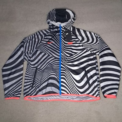 Nike NSW Air Max WindRunner Futuristic Spiral Retro Womens Coat Jacket Sz Large