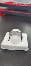 14k White Gold Men's Birthday Gift Natural Round Diamond Cluster Band Ring