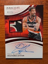 24-25 Immaculate Patch Auto #2/15 Deandre Ayton Lakers