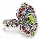 1CT Peridot 925 Sterling Silver Filigree Ring Sz 6 PC9-1 — photo 2