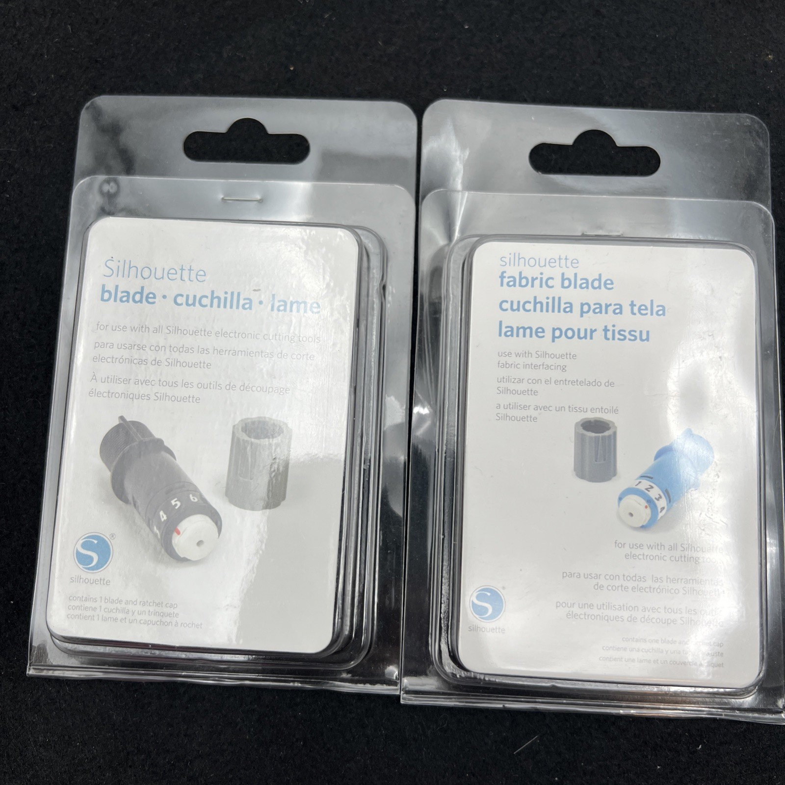 Lot of 2 Silhouette Cameo Blades SILH-BLADE-3-3T and SILH-BLADE-FAB-3T