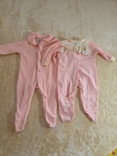 Vintage Newborn Infant Terry Sleepers Snap Front Carters Lot Of 2 12-18 Lbs