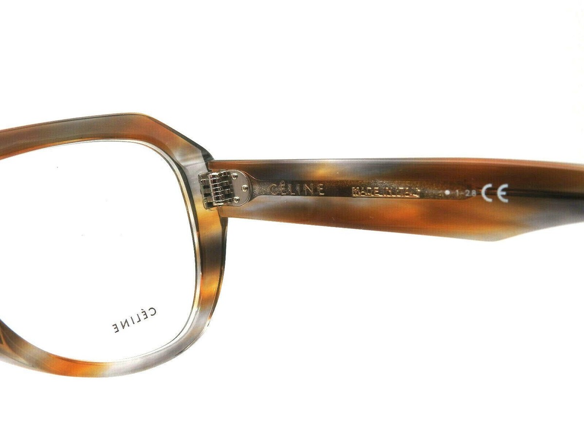 CELINE Women\'s Eyeglasses with Demo Lenses, CL50016I, Striped Brown-Grey NEW Celine® CL50116I Cat-Eye Eyeglasses - EuroOptica main image 4