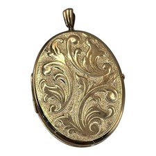 Vintage 9ct Gold Large Locket Pendant