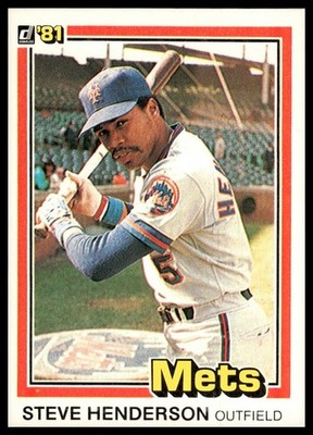 1981 Donruss #157 Steve Henderson New York Mets NM+