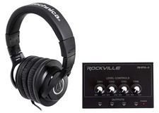Audio Technica ATH-M40x Studio Monitor Headphones 4-Way Distribution Amplifier
