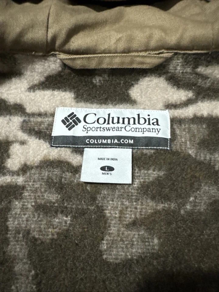 Columbia Monarch Pass Gallatin Wool Blend Hooded Jacket Outfitter Snow Camo Lrg - Image 4 of 4