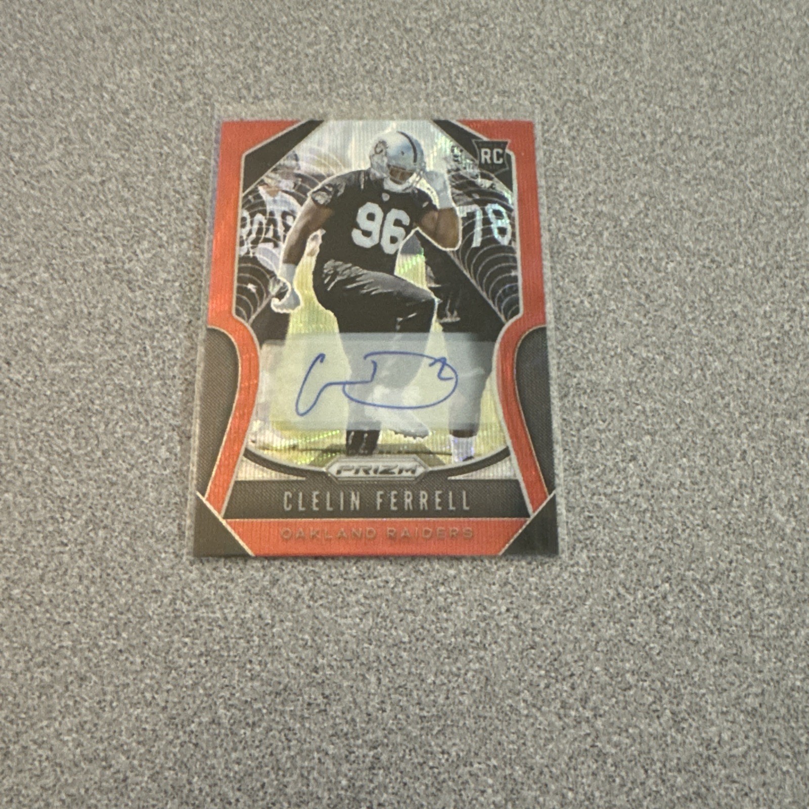 2019 Panini Prizm #316 Clelin Ferrell Rookie Autographs Prizm Red Wave 145 / 149