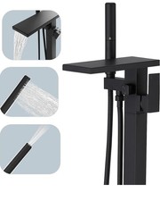 Hoimpro Tub Filler Freestanding Bathtub Faucet Matte Black Floor Mount Tub...