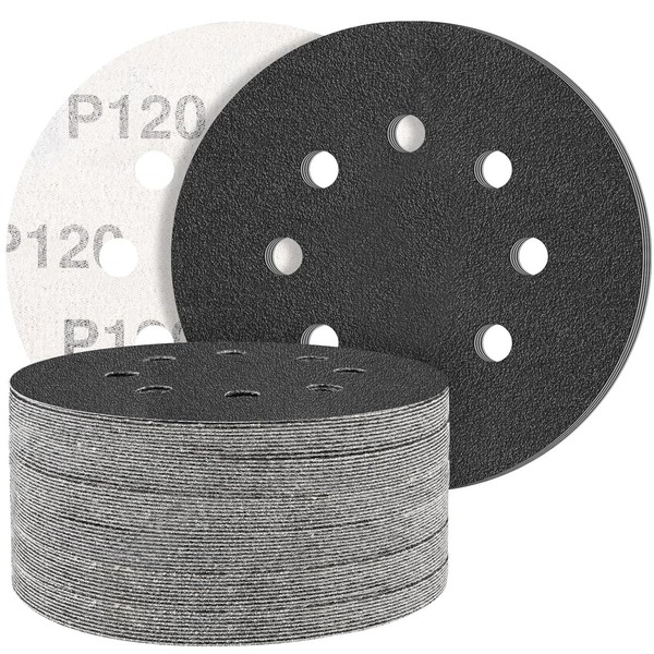 Siliciumcarbid Schleifpapier 125Mm 120 KöRnung Nass Trocken 50 StüCk Auto Metall-image