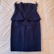 ASOS Texture Peplum Bandeau Midi Dress