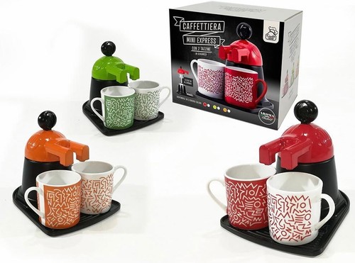 Caffettiera Maury's Maxi Stone Effetto Pietra | 2 Tazze | Adatta A Gas E Lavastoviglie