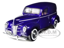 1940 FORD SEDAN DELIVERY PURPLE METALLIC 1/24 DIECAST MODEL CAR MOTORMAX 73250