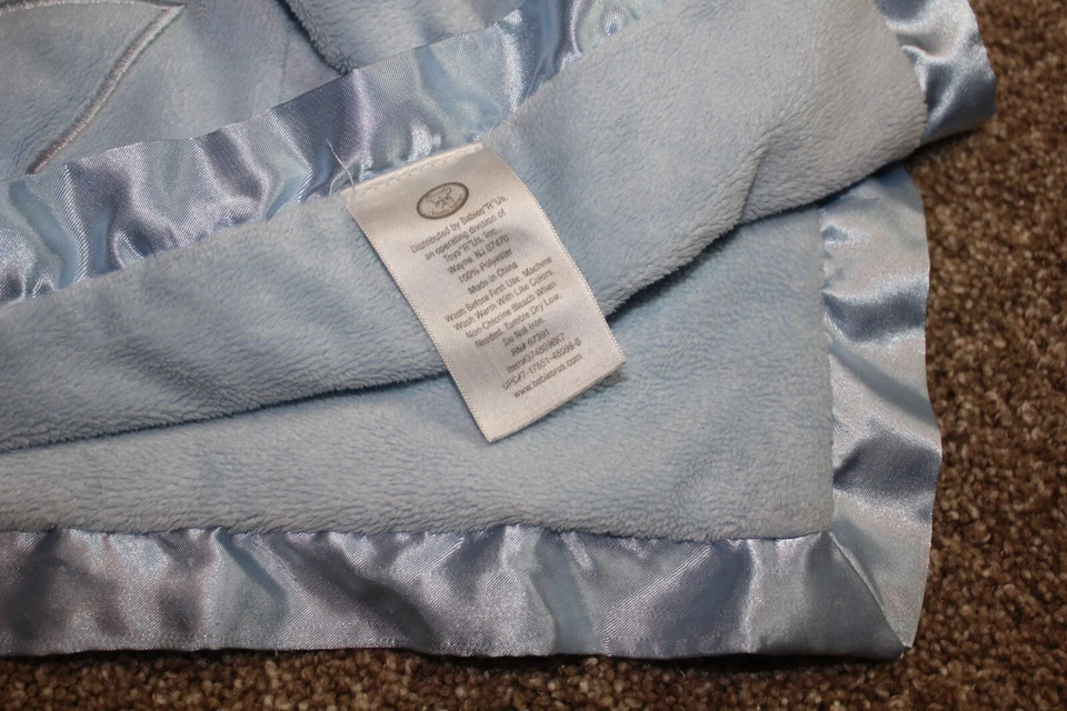 Koala Baby Blanket Light Blue Minky Dot Star Satin Baby Infant Boys Lovey Soft - Image 4 of 4