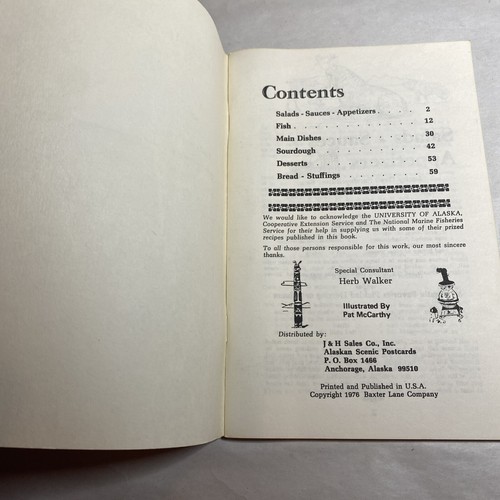 Vintage Alaska Sourdough Cookin' Cookbook 1976 Fish Main Dishes Desserts Breads - Foto 9 di 10