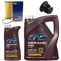 MotoröL Filter Set Mannol 10W-40 6 Liter + Schraube FüR Audi A3 A4 Q3 A1 2.0TFSI