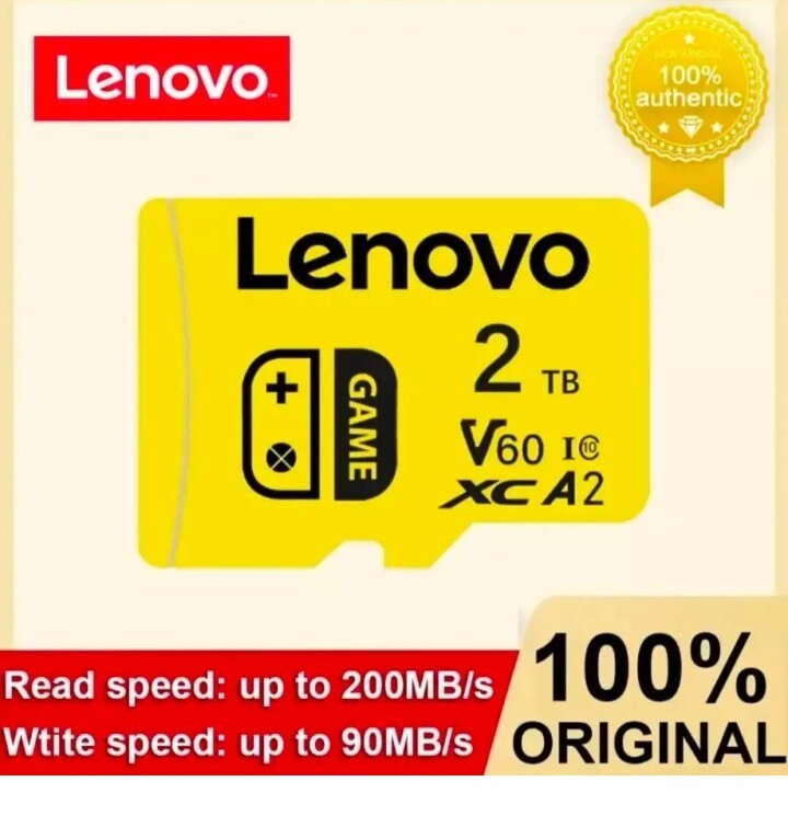 Lenovo 2TB High Memory Card Speed  Class 10 For Camera+Drone+Mobile Phones-image