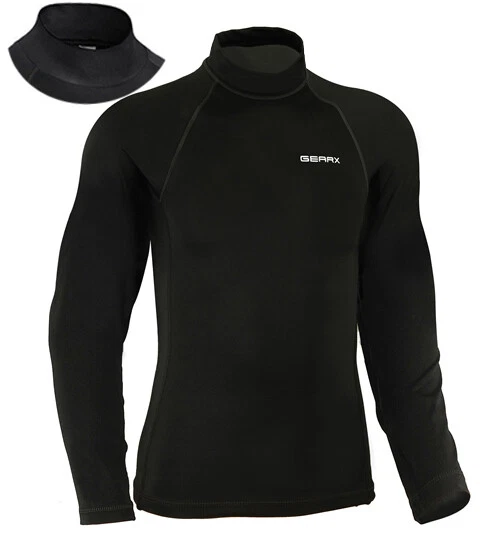High Neck Thermal Motorcycle BaseLayer Motorbike Under Suit Sports Shirt Trouser - Image 2 of 4