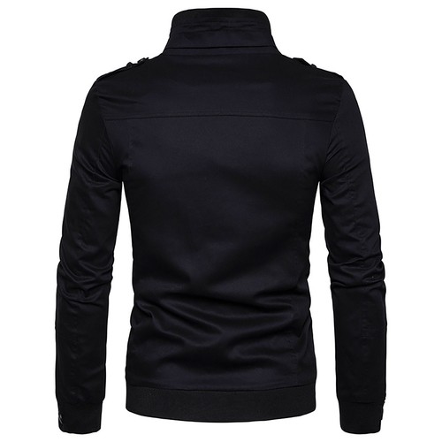 Men's Casual Solid Color Cotton Jacket Slim Fit Baseball Autumn Fashion Jackets - Picture 10 of 32