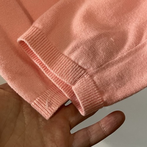 EUC Tommy Hilfiger 100% Pima Cotton Argyle V- Neck Sweater Size XL Pink & Gray - Picture 4 of 10