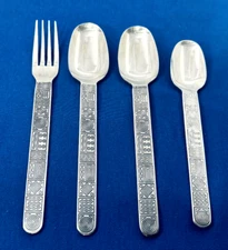 Cambridge AZTEC Stainless, Glossy, Geometric -- Set of 4 Pieces