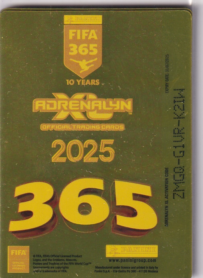 Panini Adrenalyn XL FIFA 365 2025 No. 5 Invincible Neuer Rodri
