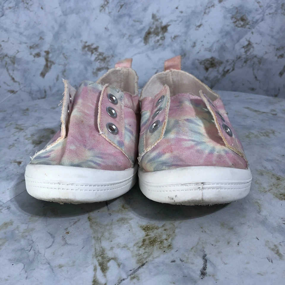 Tênis Sugar Feminino Tamanho 7M Rosa Branco Conforto Tie Dye Moda Top Baixo - Imagem 2 de 4