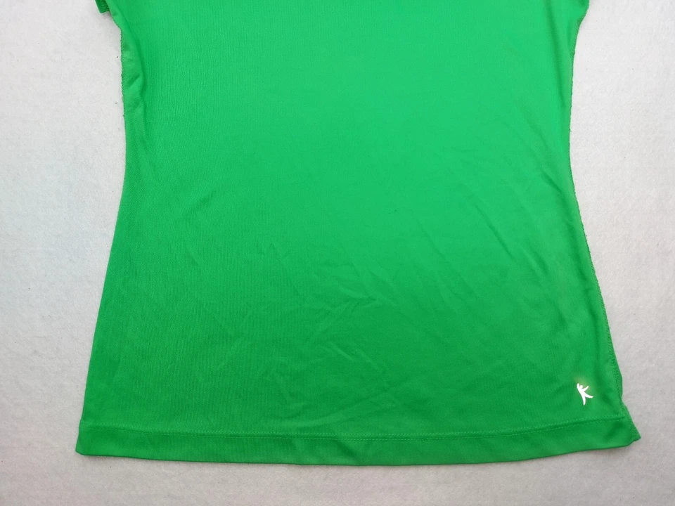 Camiseta Feminina Danskin Now Pequena 4-6 Solta Academia Atlética Treinamento Esportivo Verde - Imagem 3 de 4
