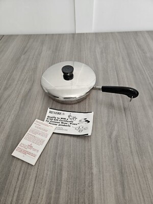 Revere Sauce Pan Copper Bottom 8''  With Lid. Good Condition 