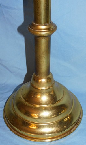Par de 5 candelabros de iglesia con velas, latón, 21" de alto, ajustables - Imagen 4 de 24