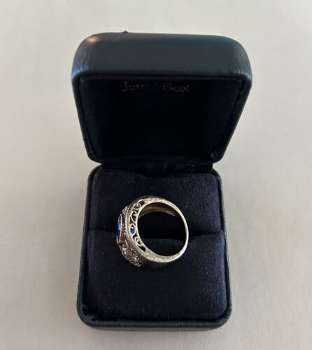 Sterlingsilber blauer Steinring Größe 6 - Bild 2 von 3