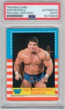 1987 O-Pee-Chee OPC WWF #16 Magnificent Don Muraco signed PSA/DNA auto