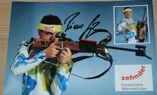 39939 Foto AK Autogramm Ricco Gro&szlig;  Einzel und Staffel Albertville 1992