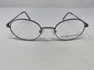Marchon M617 047 45-19-140 Silver Full Rim Metal Eyeglasses Frame H306