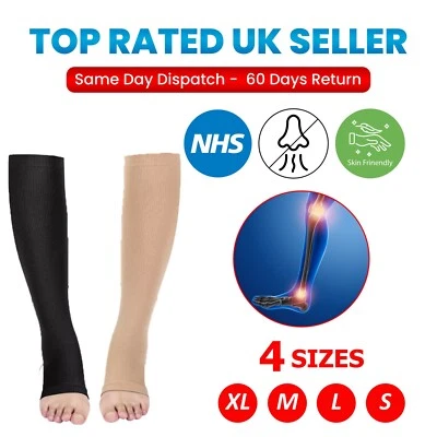 Medical Compression Socks for Women & Men Varicose Veins Fatigue Flight Travel