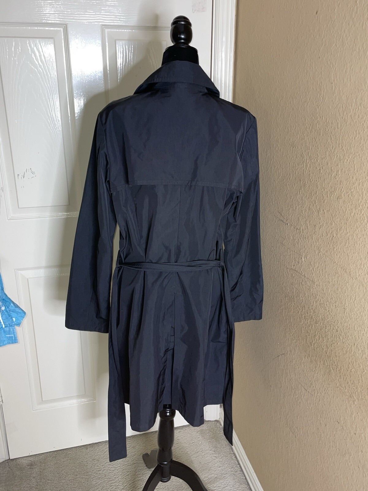 Moncler Women’s Trench Coat Black Size 5 Vintage image 8