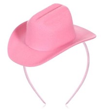 Cowgirl Hat Headband Mini Cowboy Hat Headband Cowgirl Women's Pink Classic