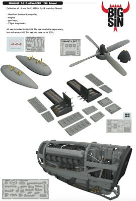 Eduard Brassin SIN64869 1:48 P-51D Mustang to be used with Eduard