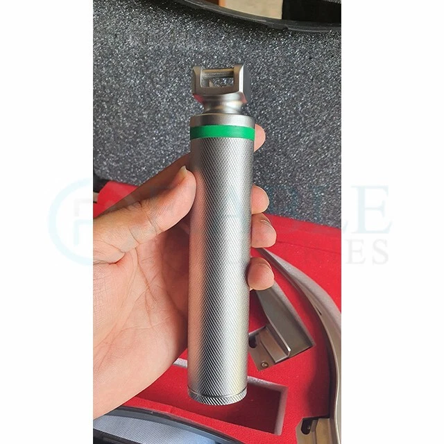 Laringoscopio de fibra óptica 5 hojas Macintosh otorrinolaringólogo conjunto de alta calidad Foto 3 de 4