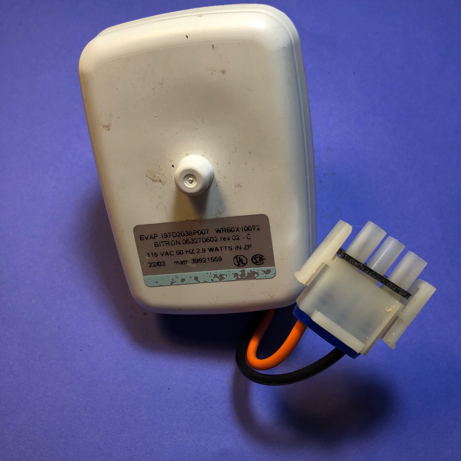 NEW WR60X10141 REFRIGERATOR FREEZER EVAPORATOR FAN MOTOR FITS GE HOTPOINT eBay