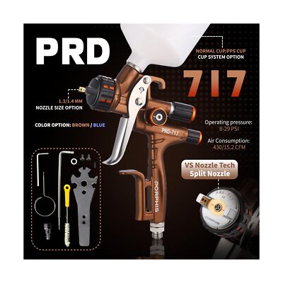 Paint Spray Gun PRD-717 VS Type with Split Nozzle 1.4mm Automotive