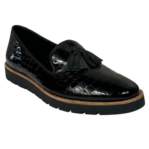 Bally Banner Black Patent Leather Loafers Men’s Size 10 Bally Banner Black Patent Leather Slip On Dress Penny  main image 3