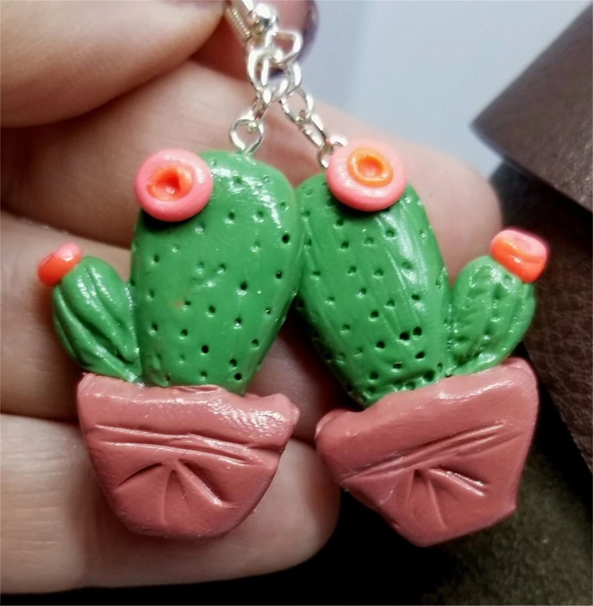Cactus sale clay earrings
