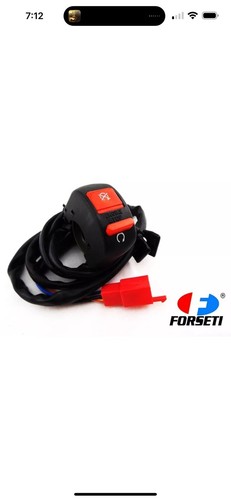 HONDA STYLE ON OFF START STOP BUTTON KILL HANDLEBAR SWITCH BLOCK ASSEMBLY - Picture 8 of 8