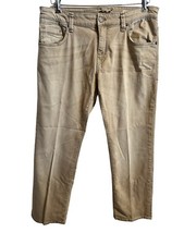 Mavi Zach Jeans Mens Size 36x 30 Beige Tan Khaki Low Rise Straight Leg Stretch
