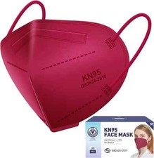 KN95 Red Face Mask 20PCS, 5-Ply Cup Dust Masks Filtration Efficiency  95 ...