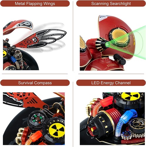ROBOTIME Scout Beetle Hágalo usted mismo Móvil 3D Rompecabezas Serie Steampunk Regalo para Niño Adulto - Imagen 9 de 12