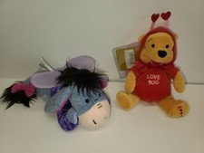 Disney Store Winnie the Pooh beanbag plush Fairy Eeyore  Firefly Pooh 8"