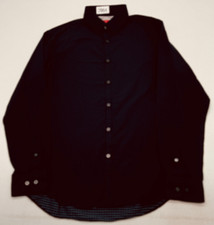 Kenneth Cole Awearness Long Sleeve Button Up Mens Large Blue Shirt 2964