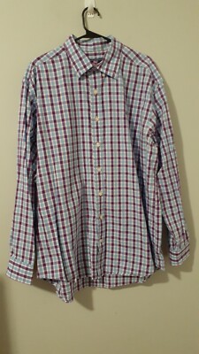 Vineyard Vines Whale Shirt Men's Size L Large Plaid Button Down 